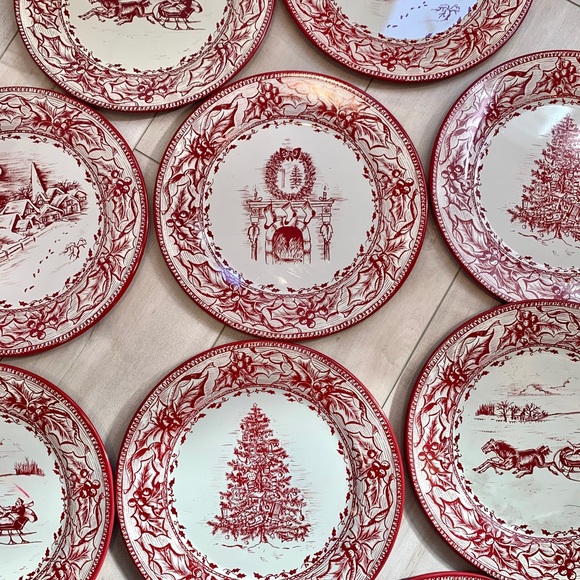 RH Vintage Holiday Charger Set of three. For dining room table/display - Picture 3 of 5